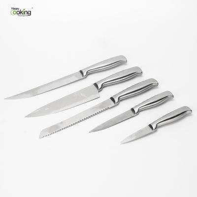 중국 Professional Minimalist 5pcs Smart Kitchenware Polished Stainless Steel Cake Chef Kitchen Knife Serving Set 판매용