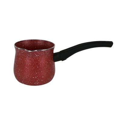 Cina Sustainable Mini Red Non Stick Aluminum Marble Turkish Coffee Pot in vendita