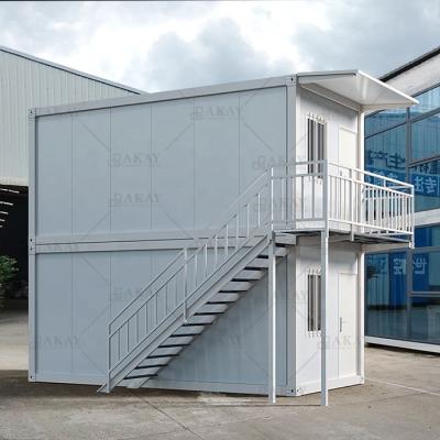 China Waterproof Demountable Office Container Office 2 Storey Living Container House for sale