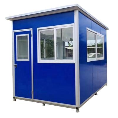 China Modern Metal Safe Sentry Box, Portable Temporary Kiosk Security Booth, Modern Security Cabin Small Guard House Outdoor for sale