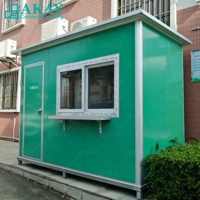 China Modern High Quality Prefab Cabin Fiberglass Kiosk Tool Room Mobile Security Sentry Box Security Booth for sale