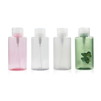 China Cosmetic screen printing makeup luxury liquid remover bottle SCREW LID face remover plastic petg water bottle for sale