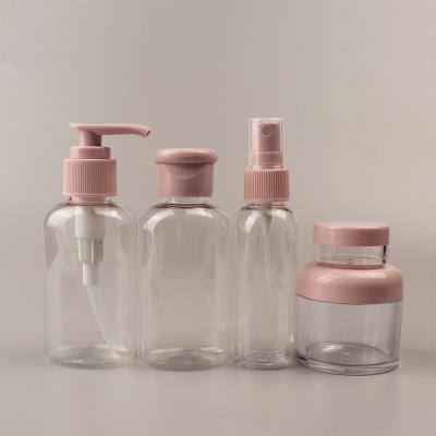 China Practical Portable Toiletries Containers Plastic Travel Size BEAUTY PACKAGING Airplane Bottle Kit With Travel Size Spray Bottle for sale