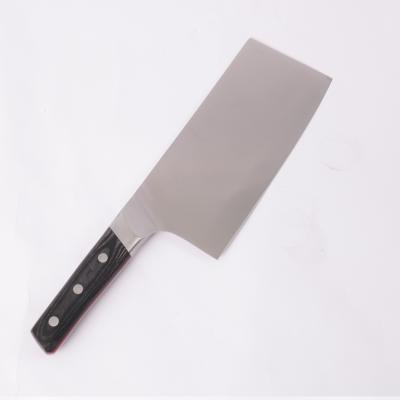 China Viable Chinese Sharp Stainless Steel Ax Kitchen Cutting Board Knife With Solid Wood Handle for sale