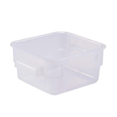 China Sustainable Food Bento Box Packaging Takeaway Transparent Plastic Fruit Storage Box PP Transparent Square Bucket for sale