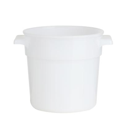 China Sustainable Kitchen Tableware Restaurant Food Storage Ingredient Container Plastic White Round Bucket for sale