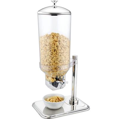 China Factory Price Convenient And Durable Stainless Steel Transparent Kitchen Mini Dry Food Cereal Dispenser Hotel for sale