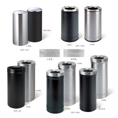 China Hot-selling Sustainable Best-selling Hotel Stainless Steel Trash Can Public Standing Recycling Trash Can for sale