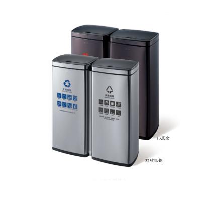 China Non-contact Sorting Factory Sustainable And Wholesale Indoor Recycling Stainless Steel Trash Can for sale