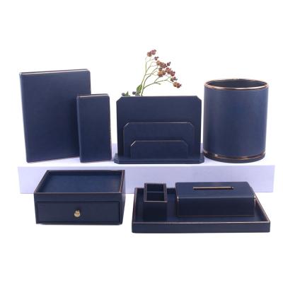 China Durable High Quality Leather Goods Accessories Hotel Room Hotel Supplies Amenities 5 Star Set for sale