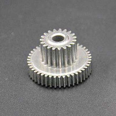 China High Strength Precision Sintered Parts External Metal Powder Tooth Worm CNC Double Gear for sale