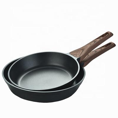 China Transitional Hot Selling High Quality Aluminum Frying Pan Cooking Pot Non Marble Coating Stick Pan for sale