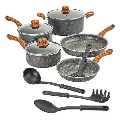 China Durable Household Stick Die Cast Aluminum Non Sustainable 8Pcs Cooking Cookware Set for sale