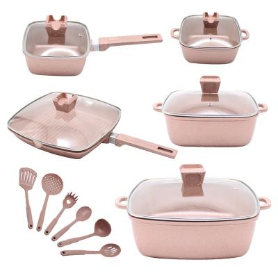 China Sustainable Classic Aluminum Cookware Sets 10pcs Casserole Cookware Sets for sale