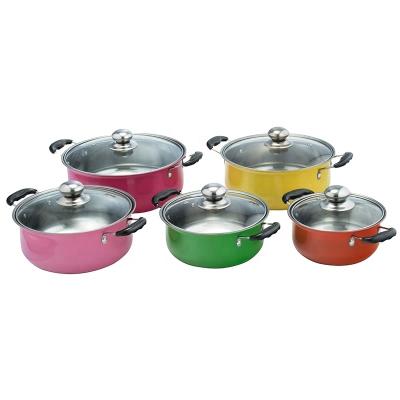 China Sustainable New Arrival 5Pcs Stainless Steel Cookware Set for sale