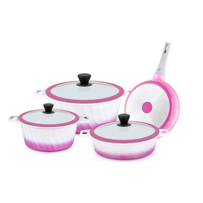 China Viable Boiling Pot Cookware Set Non Large Logo Kitchen Outdoor Room Food Stick Soup Pot Type for sale