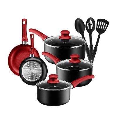 China Viable Boiling Pot Cookware Set Non Large Logo Kitchen Outdoor Room Food Stick Soup Pot Type for sale