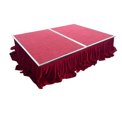 China Modern Hot Sale Aluminum Edge Portable Fashion Show Stage With Velvet Edging To Wedding Decor for sale