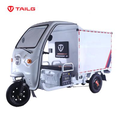 China Passenger And Cargo Express Delivery Electric Tricycle With Closed Trolley for sale