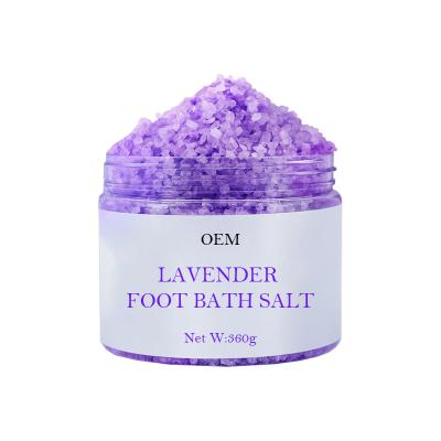 China Exfoliator OEM Exfoliating Lavender Essence Oil Bath Salt Body Scrub For Skin Care for sale