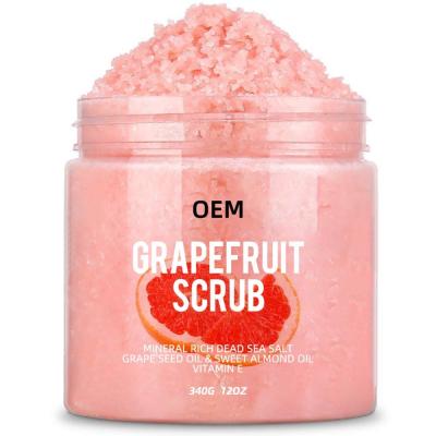 China Best Exfoliator Private Label Grapefruit Face Organic Red Exfoliating Body Scrub for sale