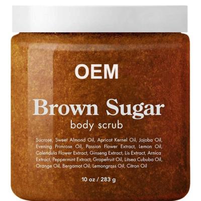 China Private Label Brown Exfoliator Organic Sugar Body Scrub Deep Cleansing for sale