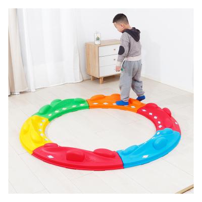 China Bridge Toys Plastic Child Mate Sensory Progression Stones For Kids Single-board Bridge Training Stones 6pcs/set Baby Balance Progress Board for sale