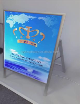 China Change image LED lightbox stand single/double side advertising ultra thin outdoor portable poster display one board for sale