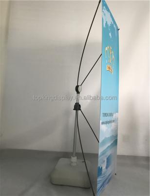 China Outdoor Double Side Single Strong Base 60X160cm X Water Adjustable Banner Advertising Morden China X Shape Aluminum Stand for sale