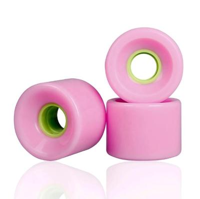 China 60x45mm Skateboard Polyurethane Wheels Pink 83A Hardness for sale