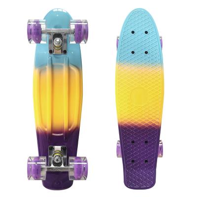 China 22inch Cute Penny Skateboards 3 Colors Rainbow Deck For Girls Beginners for sale