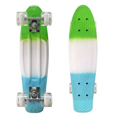 China 3 In 1 Color Deck Complete Rainbow Penny Board Plastic Retro Cruiser Skateboard for sale