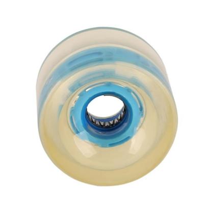 China 70mm Polyurethane Skate Wheels With Led Flashing Clear Type for sale