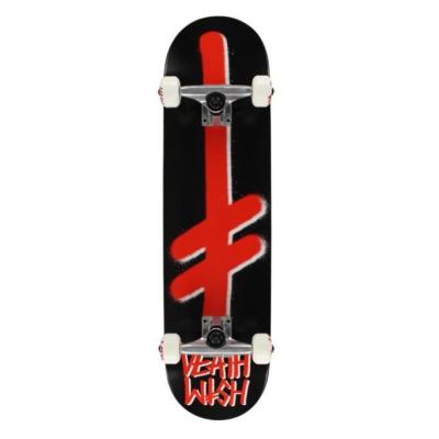 China Deathwish Skateboards Gang Logo Black / Red / White Complete Skateboard - 8