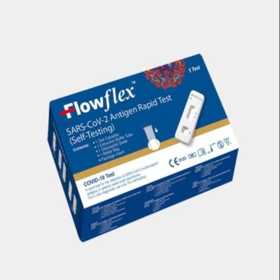 Κίνα Το χονδρικό αντιγόνο Flowflex covid 19 γρήγορη εξάρτηση δοκιμής εξετάζει στο σπίτι τους στενούς όγκους αγορών επαφών προς πώληση