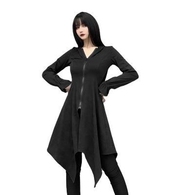 China Personality Hoodie Womens OEM Dress Design Dark Irregular Sense Breathable Coat for sale