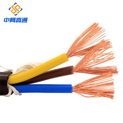 China Underground Flexible Copper Core PVC Insulated Flexible Electrical Wire Cable 3 Core 2.5mm Wire for sale