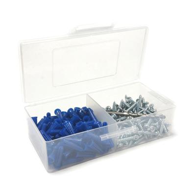 China Sleeve: PA/PE; Screws: Unirisen Steel High Quality Tapered Anchor Kit Plastic Screw Anchor Set Nylon Drywall Expansion Anchors for sale