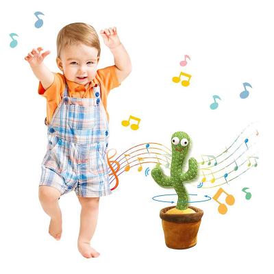 China Gift Dancing Cactus Battery Charge Stuffed Plush Toy Pretend Play Toys With Music / Funny Cactus Soft Toys for sale