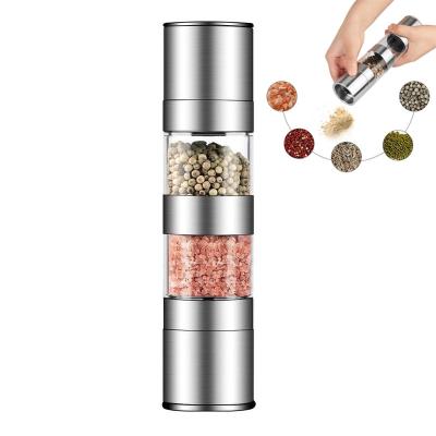 China Best Selling Refillable Stainless Steel Salt and Pepper Grinder For Sea Salt Black Peppercorn Grinder Spice Grind for sale