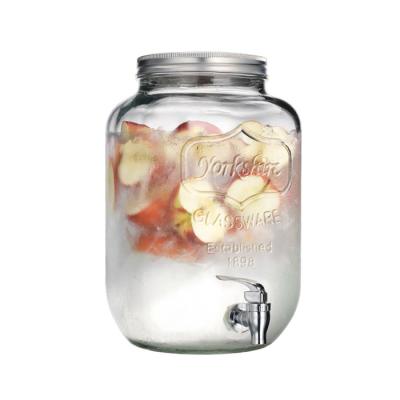 China Viable Juice Punch Cocktails Water Beverages Glass Jar With Tap for sale