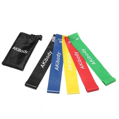 China Yoga Exercise 100% Natural Latex 5 Levels Gym Resistance Bands Custom Logo Gym Ankle, Legs, Arms for sale