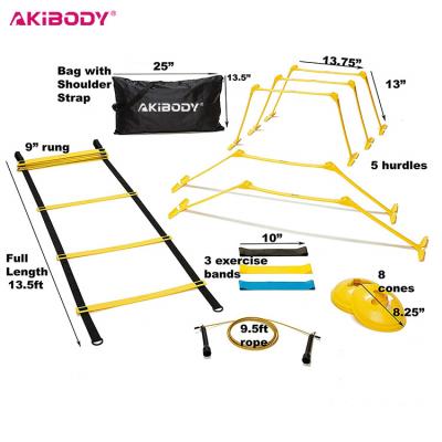 China Football Training Amazon Hot Sale Safety Training Sports Football Folding Speed ​​Agility Ladder for sale