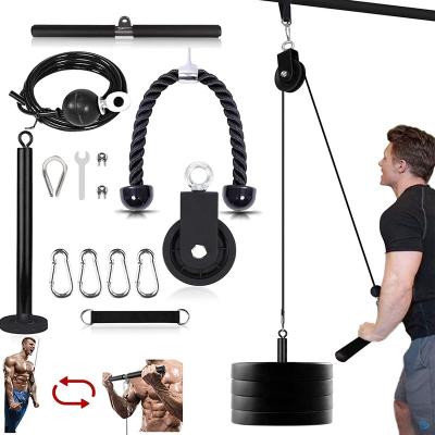 China Durable Fitness Gym Equipment Triceps Pulley System Gym With Loading Pin And Triceps Pull Down Straps for sale