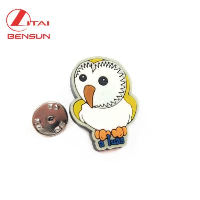 China 3D Cartoon Owl PVC Badge for sale