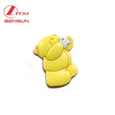 China 3D Cute Little Bear PVC Badge for sale