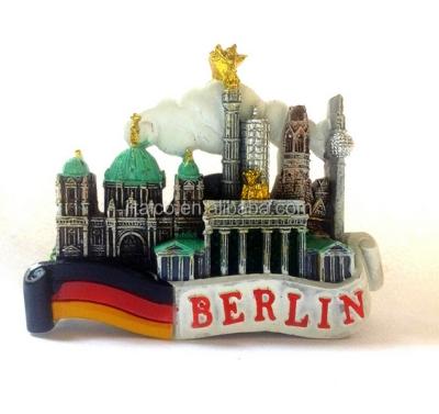 China Custom Europe Travel Souvenir Gift 3D Poly Tourist Fridge Magnet for sale