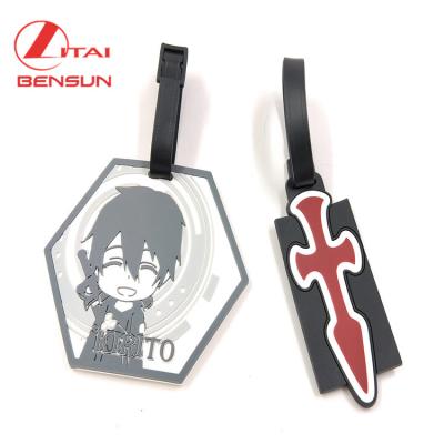 China Europe Customized Design Rubber Luggage Tag Personalized Bag Tag Buckle for sale