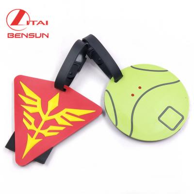 China Custom Europe Silicone Luggage Rubber Luggage Tag With Strap for sale