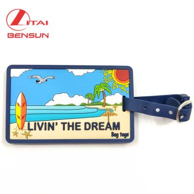 China Fashion Eco-friendly Well Made High Quality Soft Plastic Travel Tag Luggage Tag for sale